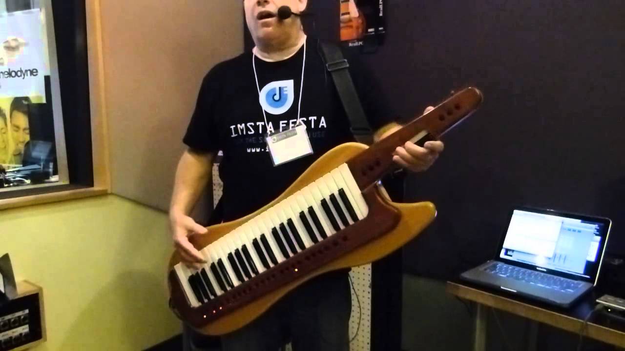 Keytar Jeff Demos Musiclab Les Paul Custom at IMSTA Festa LA 2013