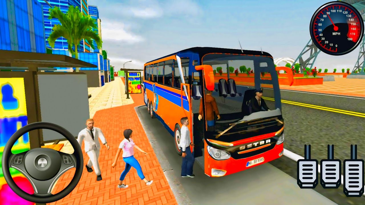 😱 Bus Simulator 3D Coach Game | City Passenger Bus Driving 🚍 Android Gameplay