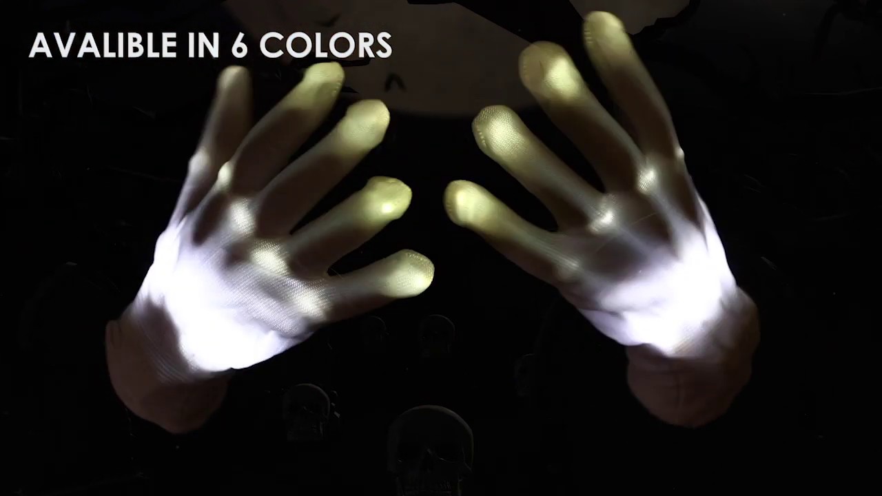 Light up skeleton gloves for Halloween!