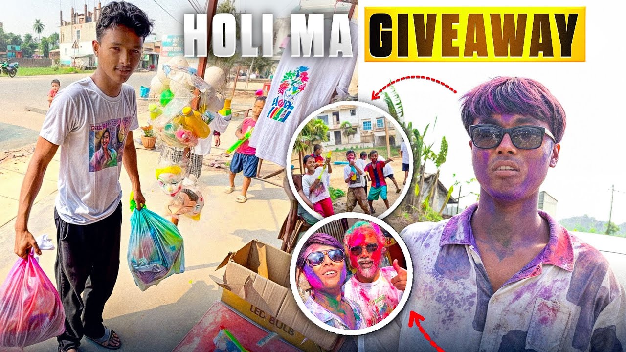 Holi special ma 50+ bacha haru lai suprise gardai🥰😘