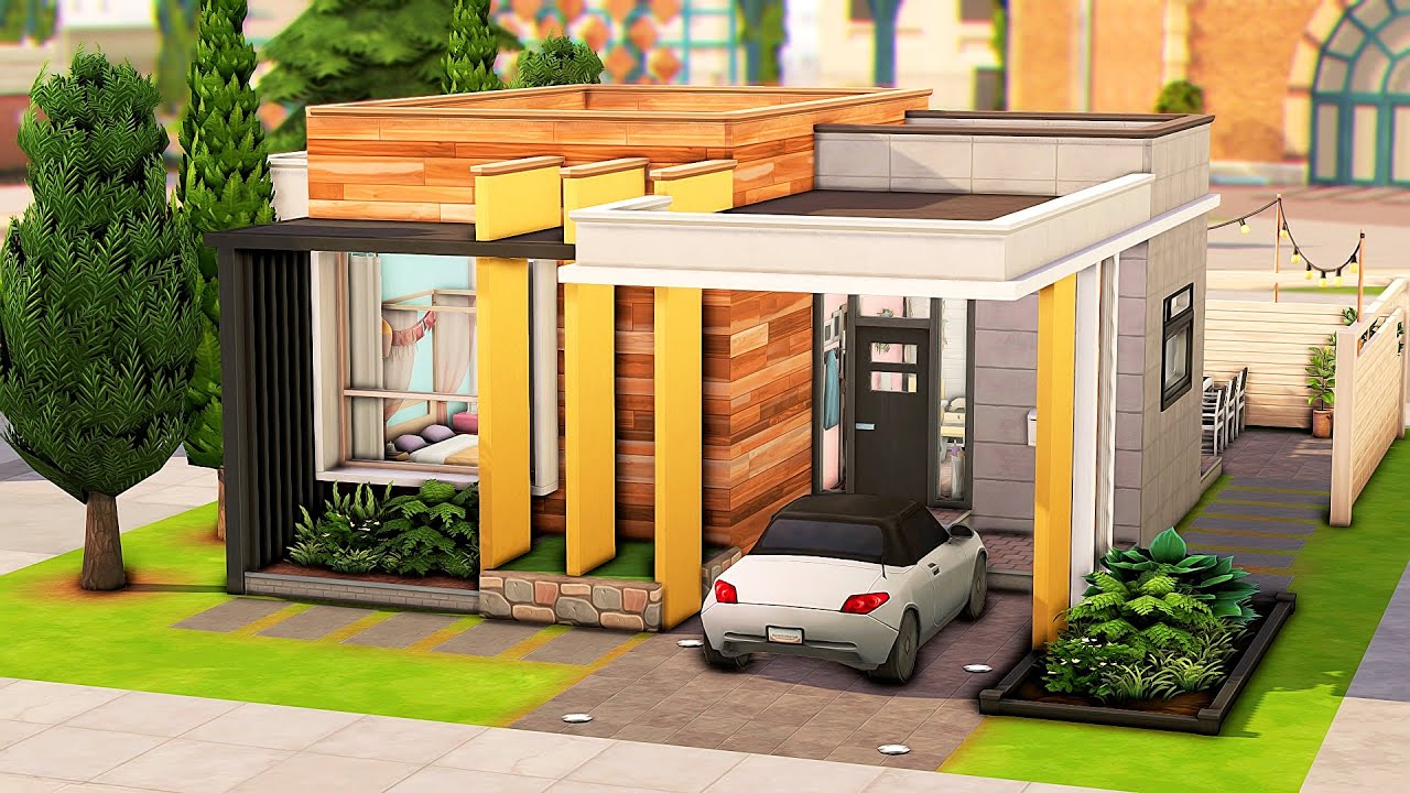 FUN & COZY CRAFTER'S TINY HOUSE 💛 | The Sims 4 Speed Build