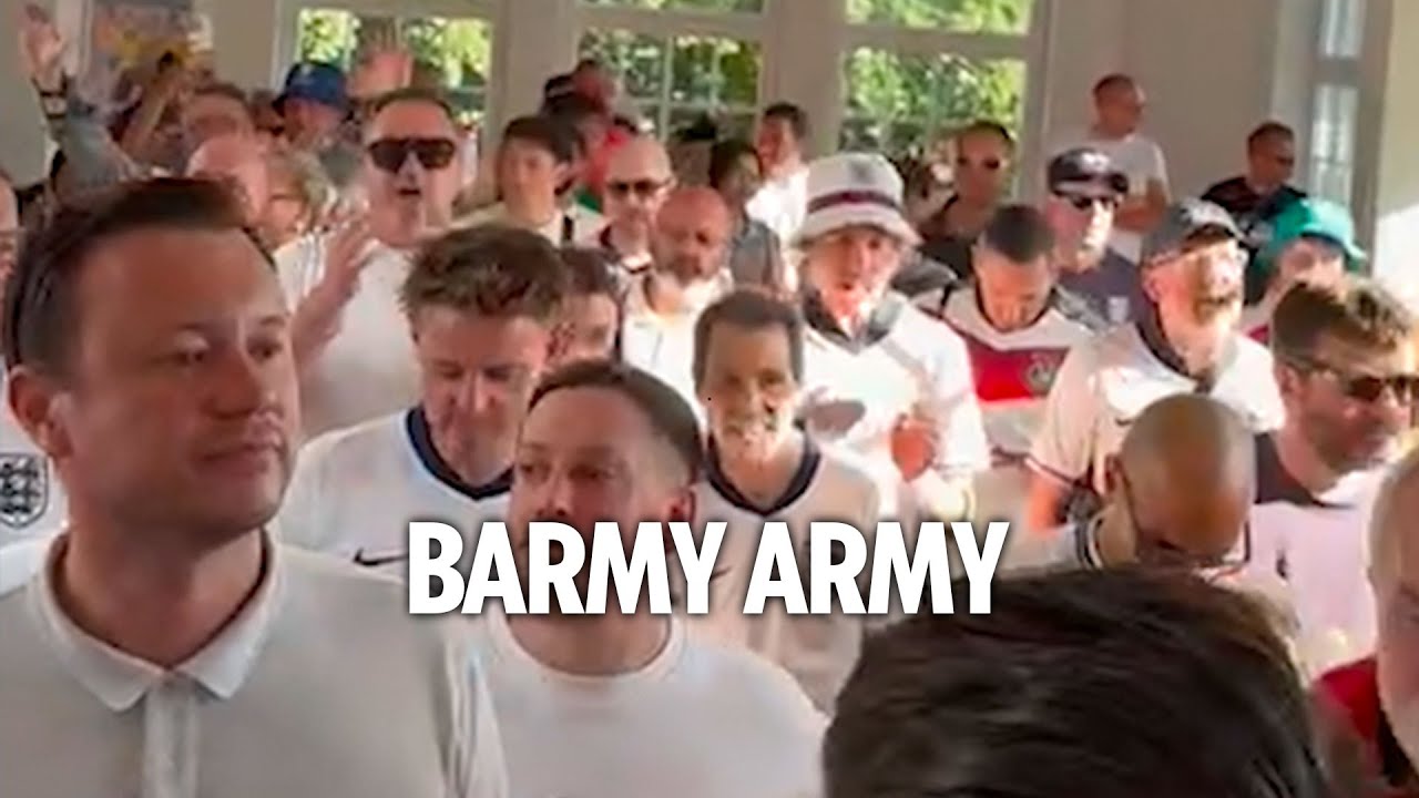 Sea of chanting England fans descend on Berlin's Olympiastadion ahead of Euro 2024 final vs Spain