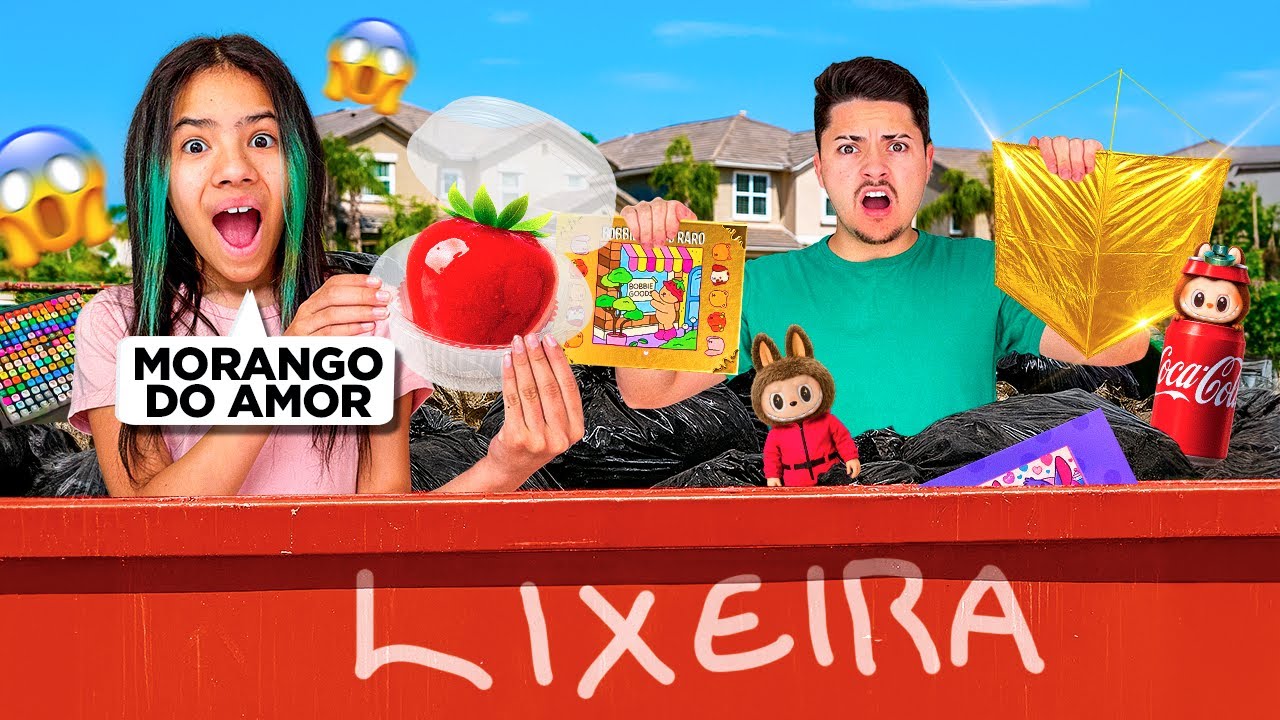 O QUE ACHEI NO LIXO DE UM CONDOMÍNIO DE RICO *Morangos do Amor!