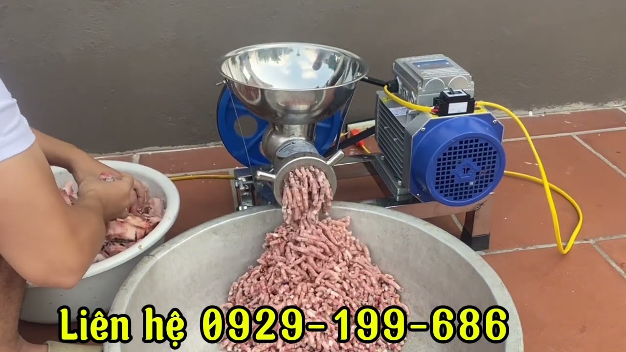 Máy xay chả cá,máy xay thịt băm,máy xay xương,máy xay mỡ,máy đùn cám viên 32 inox motto 3,5kw