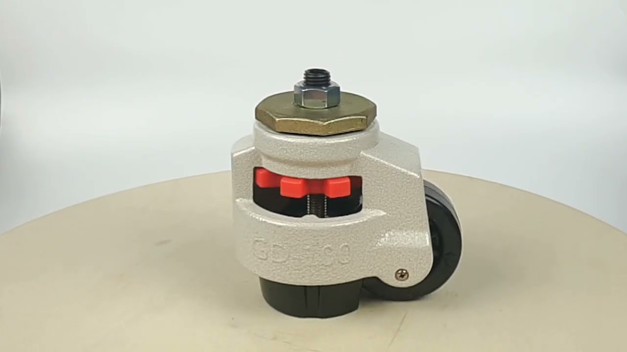 Threaded stem type leveling casters show