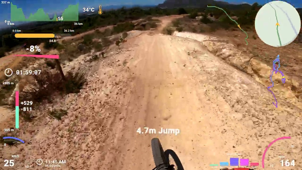 Tokai MTB Trails - DH3&4 Jumpline Practice [01 Feb 25] Personal Record