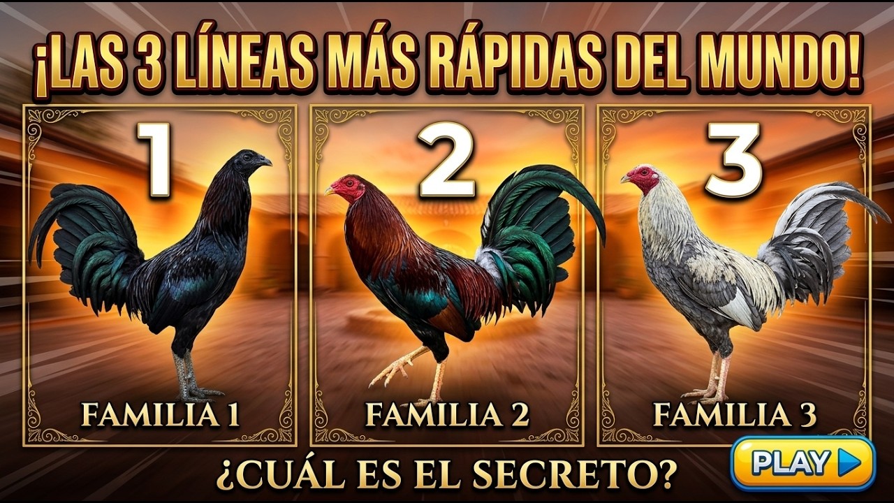 ¿Por qué estas 3 familias de Gallo fino son consideradas las más rápidas del mundo?