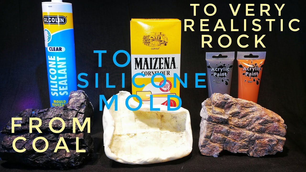 Make your own silicone rock molds - how to paint plaster rocks