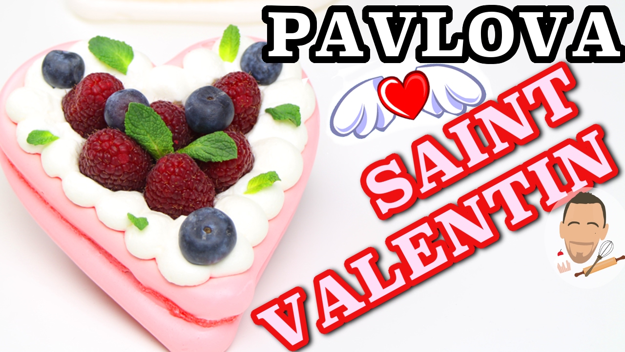 ✌ PAVLOVA SAINT VALENTIN ★ Recette rapide / facile / sans moule ✌