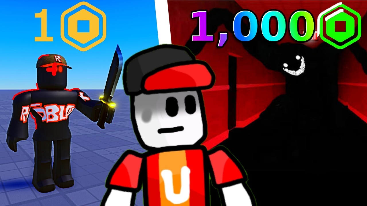 ХОРРОР за 1 Robux vs 1,000 Robux в Roblox