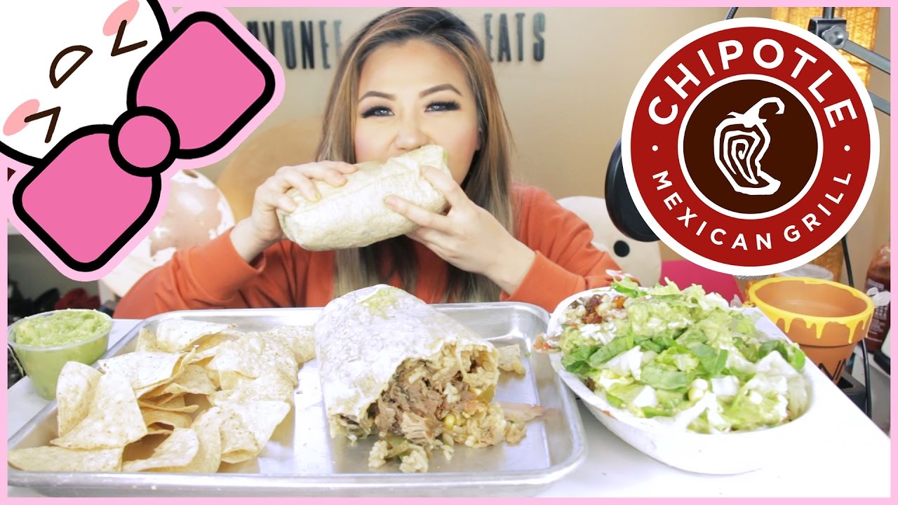 GIANT CHIPOTLE BURRITO + BOWL | MUKBANG
