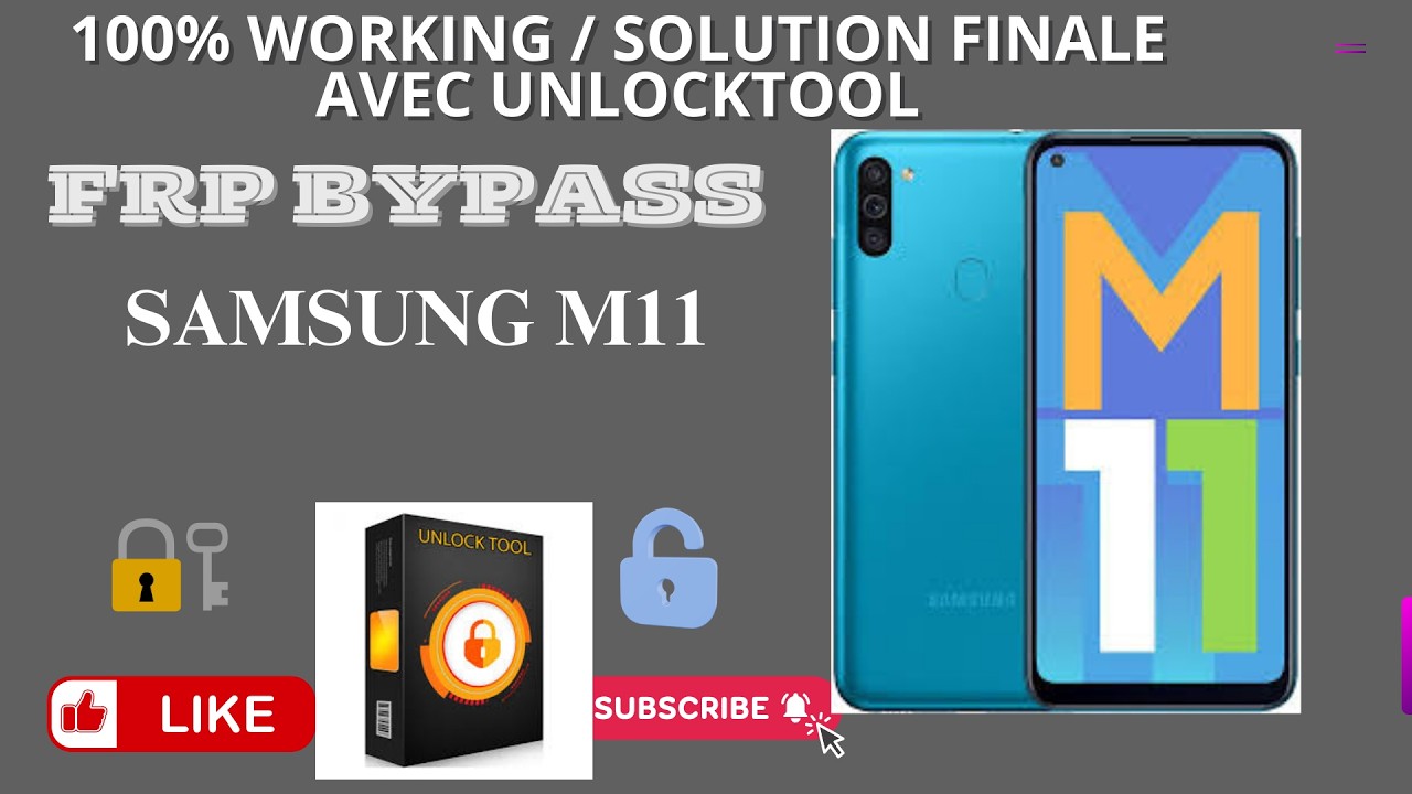 Samsung M11 : FRP BYPASS /Supprimer le Compte Google avec UnlockTool en 1 Clic