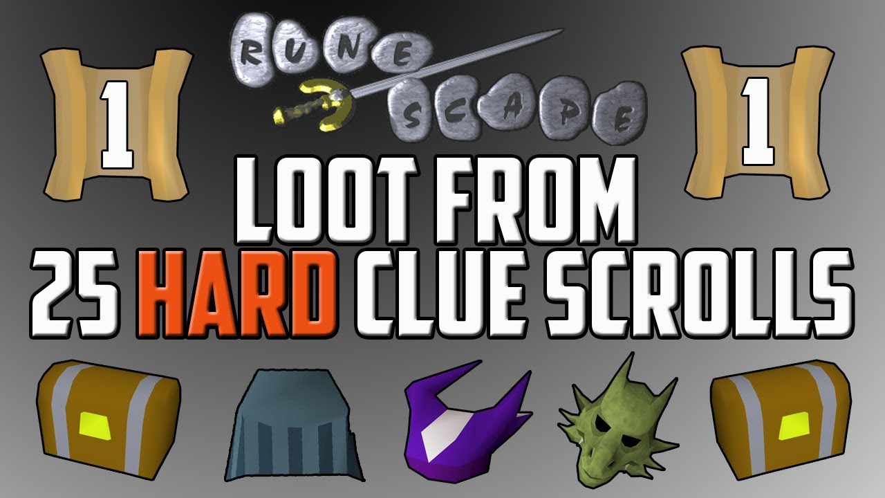 [2007] RuneScape - Loot from 25 Hard Clue Scrolls
