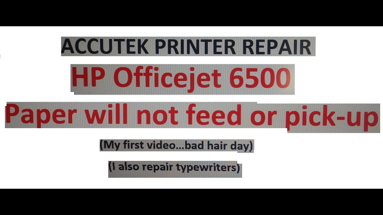 HP officejet 6500a plus paper feed roller does not turn
