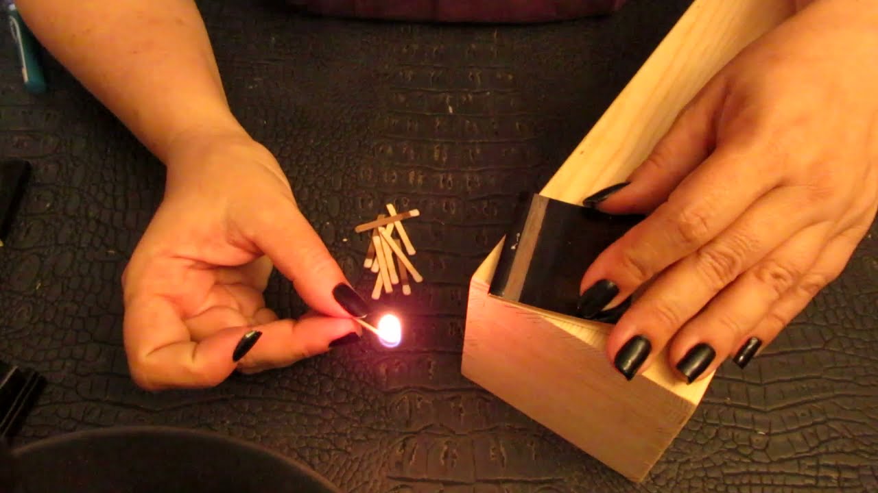 ASMR 🔥 Black Book Matches 🔥 Blown Out 🔥 Struck off Book 🔥 Vid 192 🔥 Shiny Black Nails! 🔥 Relaxing !