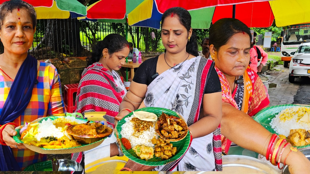 Unlimited Thali Rs. 60/- Only | Best Veg & Nonveg Meal In Bhubaneswar | Street Food Odisha