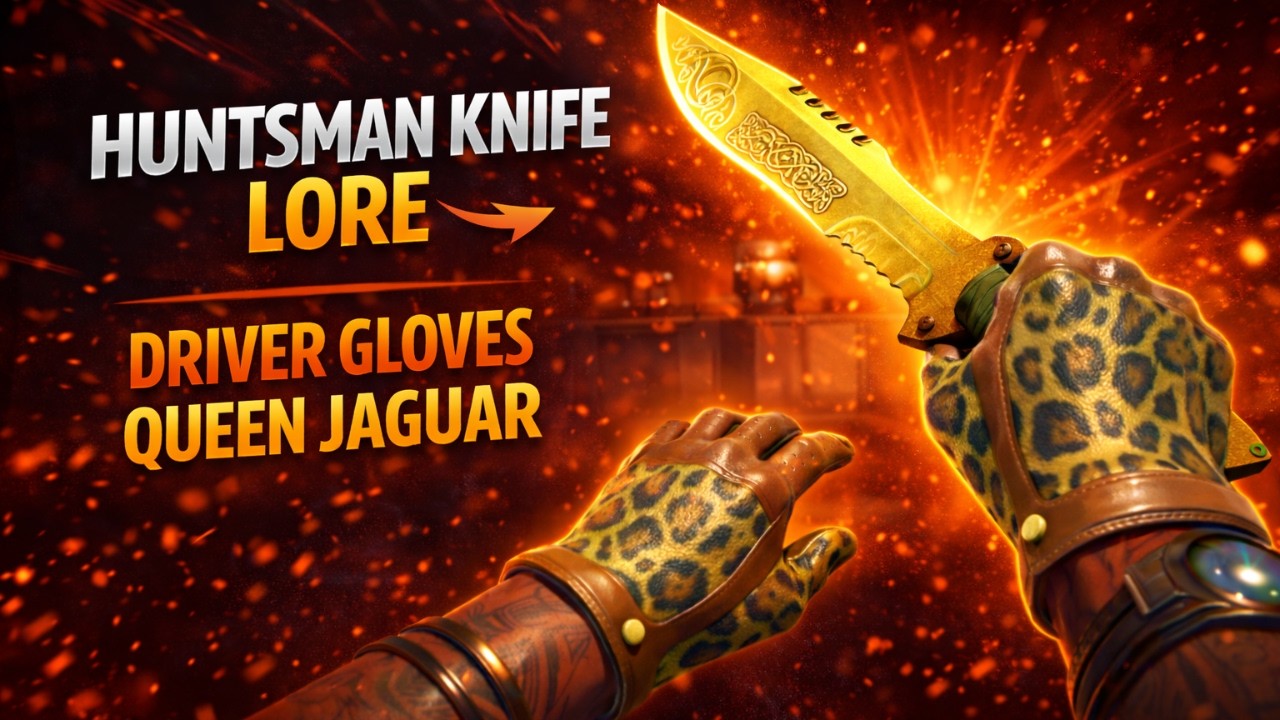 Huntsman Knife Lore + Driver Gloves Queen Jaguar CS2 Combo Showcase