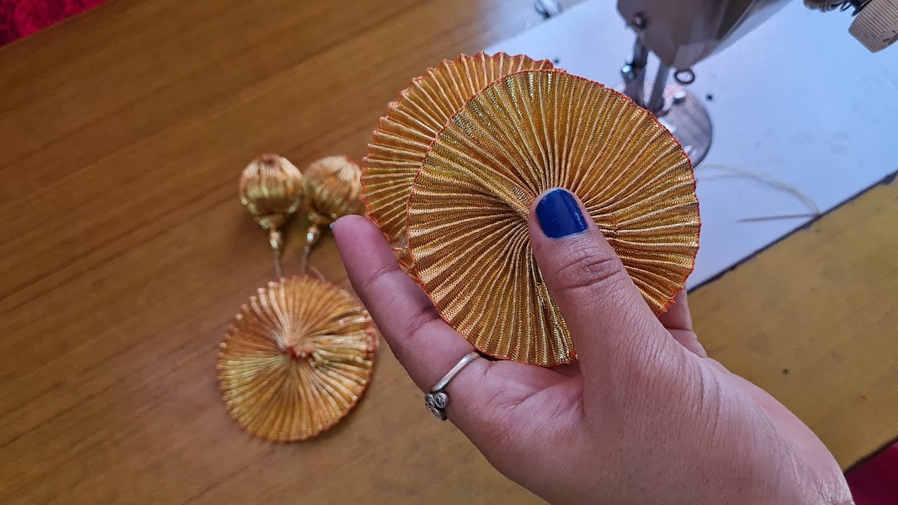 Trending Hand Made Latkan With Gota Flower | Making A Handmade Latkan For Blouse | Hand Made Tassel 