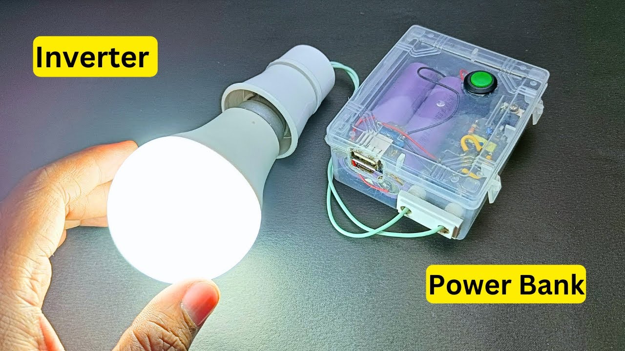 2 IN 1 Inverter + Power Bank | Portable 20w Mini Inverter | How to Make Simple Inverter at Home.