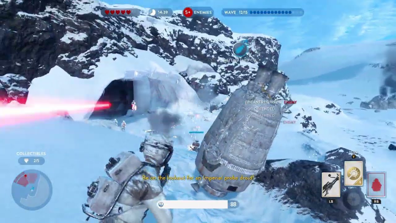 STAR WARS Battlefront: first time playing survival on HOTH map