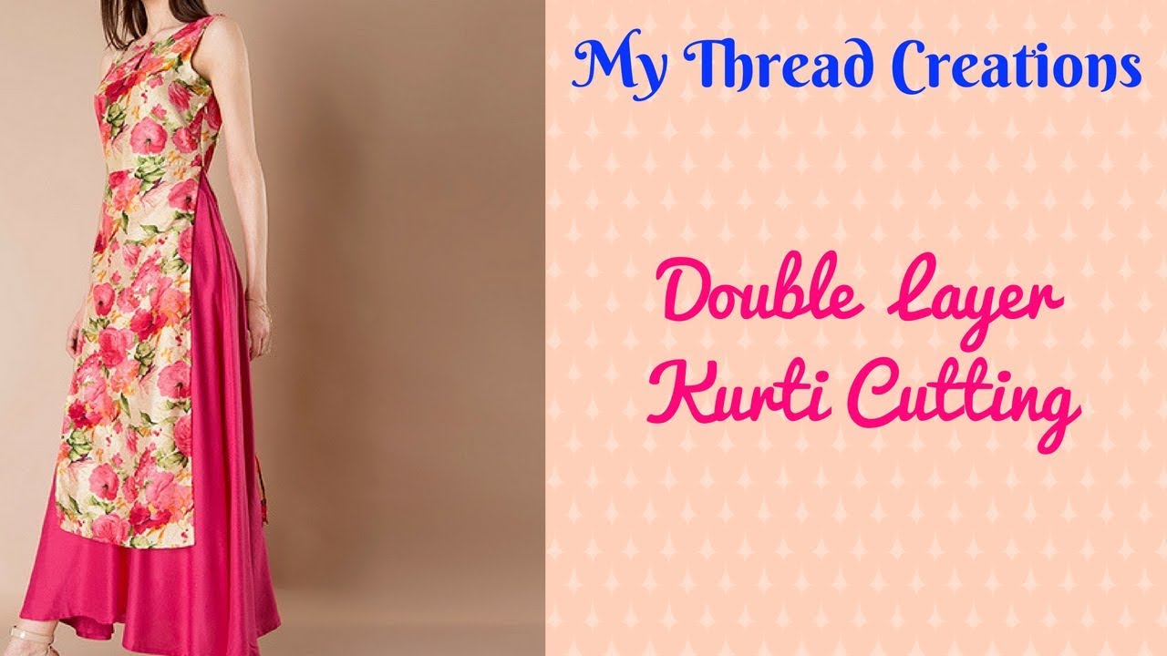 Double layer kurti drafting and cutting - #10 minutes cutting MTC #MTC