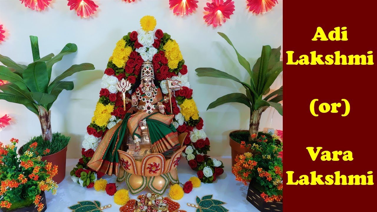 Dhana Lakshmi Alankaram #varamahalakshmi_saree #lakshmifacepainting #shringar #devialankaram​