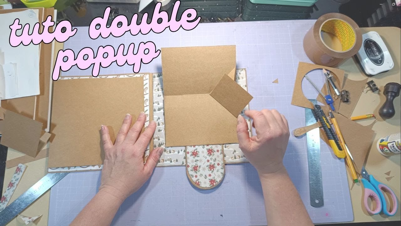 IDEE associations de popup scrap double popup facile débutante matériel action #action #scrap #tuto