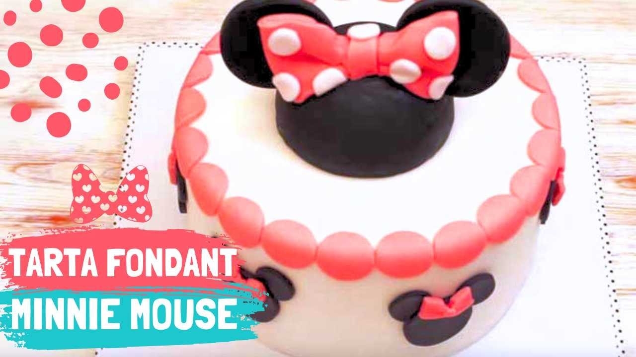 🎀 TARTA FONDANT de MINNIE MOUSE 🎂 ¡FÁCIL y PERFECTA para FIESTAS INFANTILES!