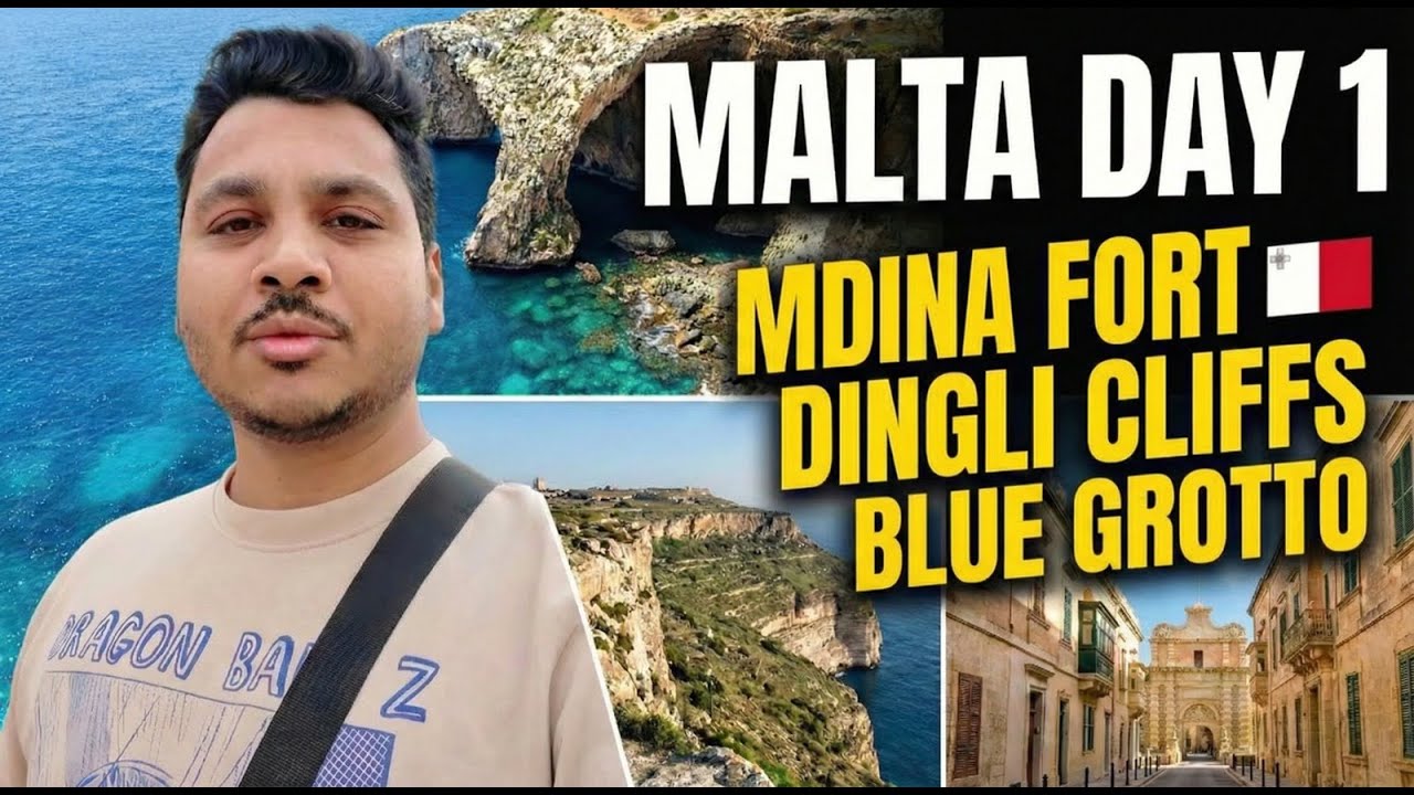 Malta Day 1 | Mdina City | Dingli Cliffs | Blue Grotto