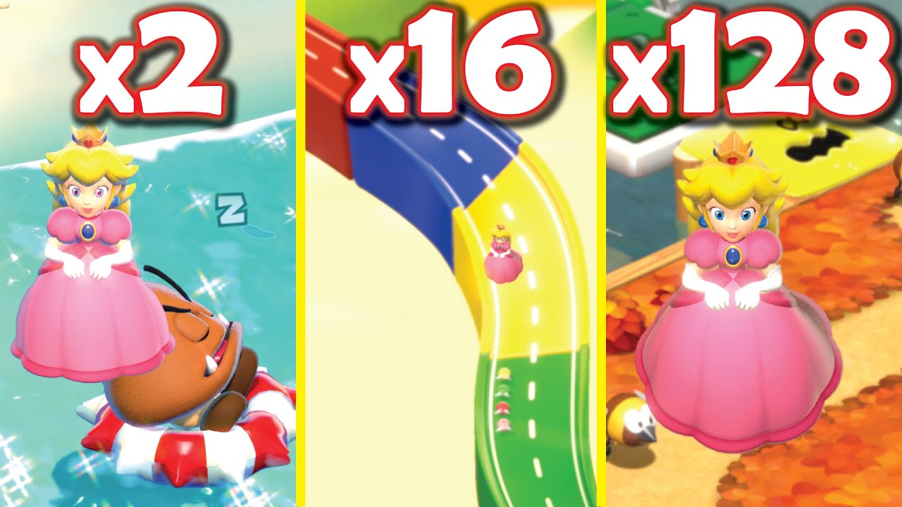 Что, если принцесса Пич будет парить все дольше с каждым уровнем в Super Mario 3D World?