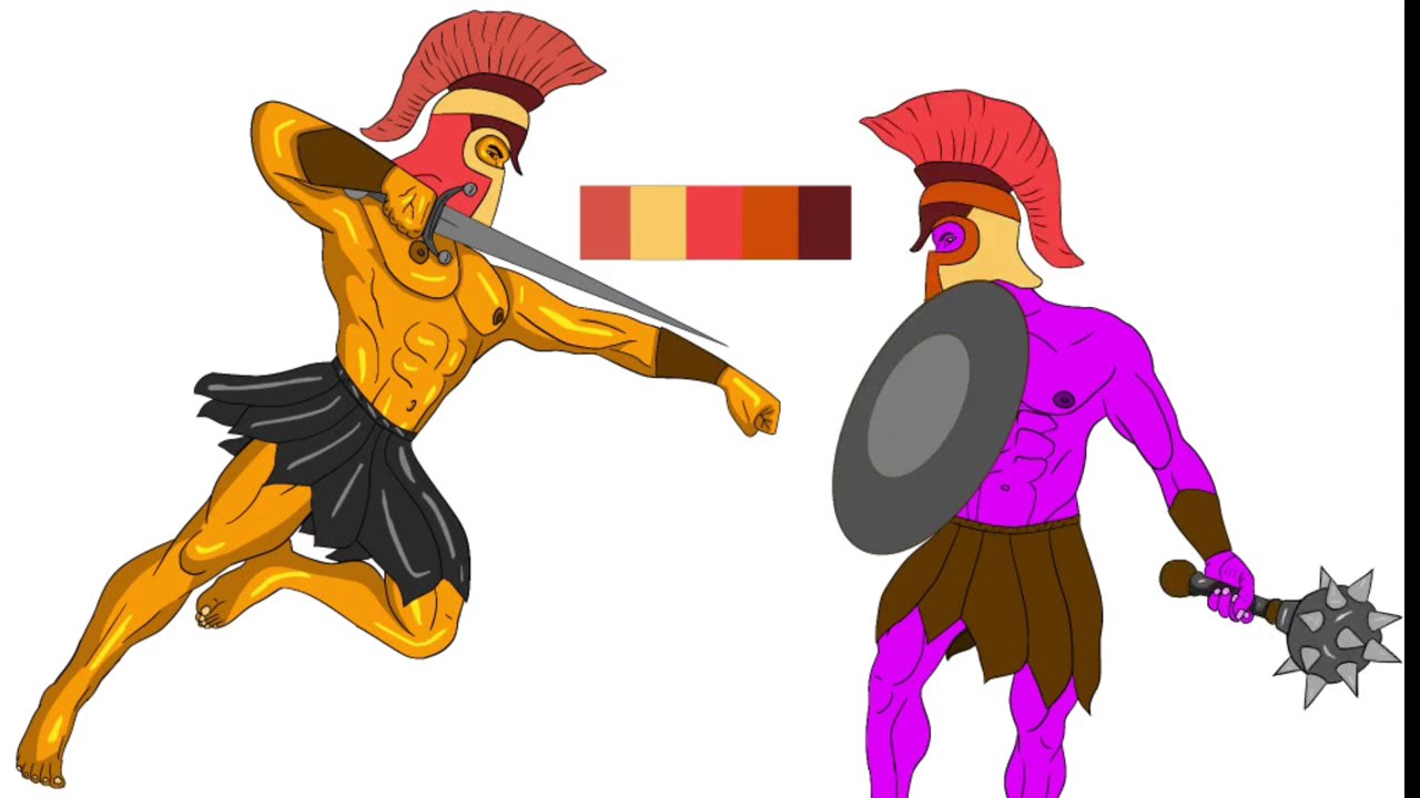 Winged Gladiators Battle | From Concept to Framed Wall Art (Full Art Process)