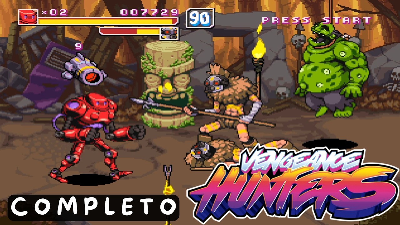 VENGEANCE HUNTERS - COMPLETO | Pancadaria Retrô no Estilo Neo-Geo!