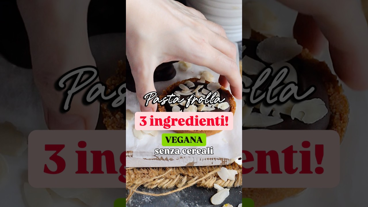 ➡️Solo 3 INGREDIENTI! Una pasta frolla incredibile! SENZA CEREALI E VEGANA😍 