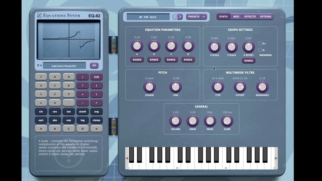 Playing around with the Equations Synth