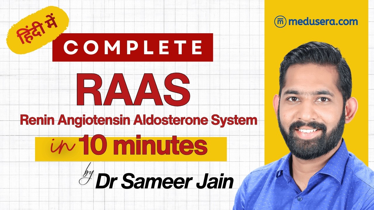 RAAS (Renin Angiotensin Aldosterone System) in 10 minutes for Freshers, Medical & Nursing graduates