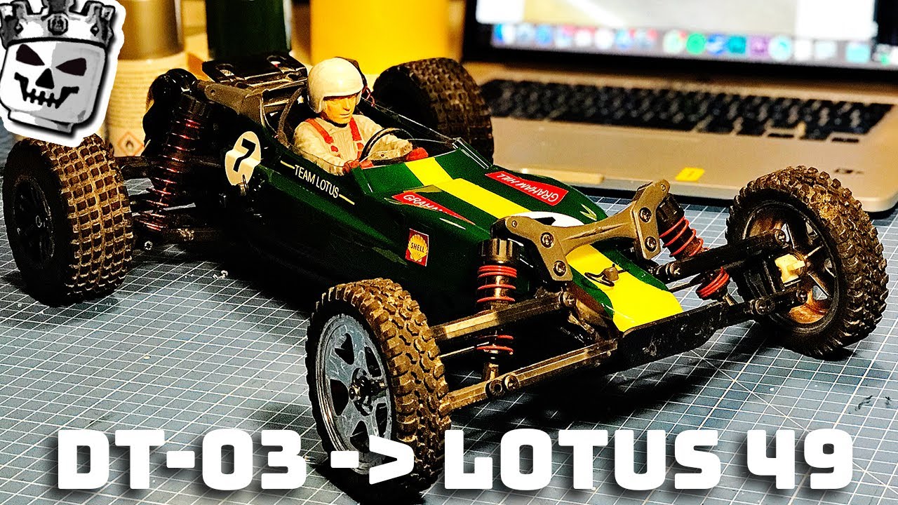 RC Buggy Tamiya DT-03 meets F1 Lotus 49 from 1964  Neo Fighter Lexan Schneiden und Lackieren Tipps