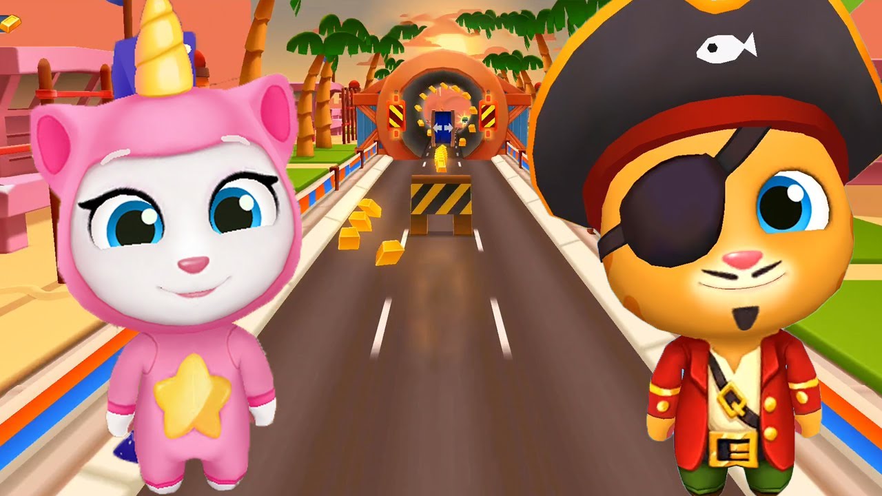 TALKING TOM GOLD RUN 2020 - NEW SPACE SIDE WORLD UNICORN ANGELA VS PIRATE GINGER