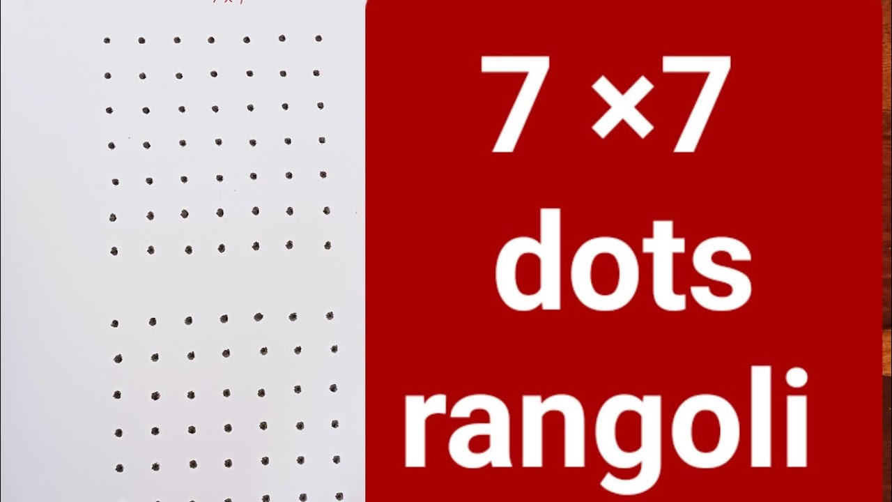 Simple and easy 7×7 dots rangoli for beginners #art #kolam #rangoli #muggulu