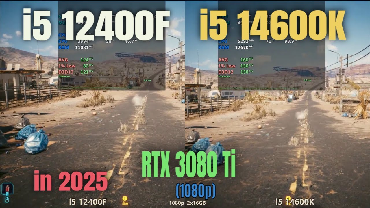 i5 12400f vs i5 14600k | RTX 3080 Ti