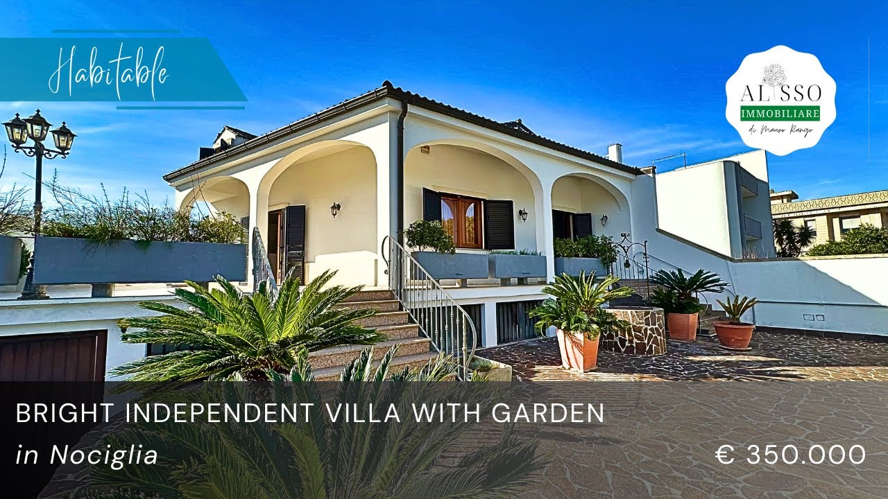 Bright independent Villa with garden and convenient garage in the heart of Nociglia