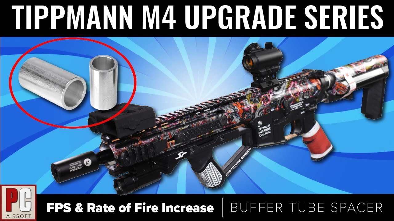 Tippmann M4: FPS and Rate of Fire Upgrade | Buffer Tube Spacer Review & Installation