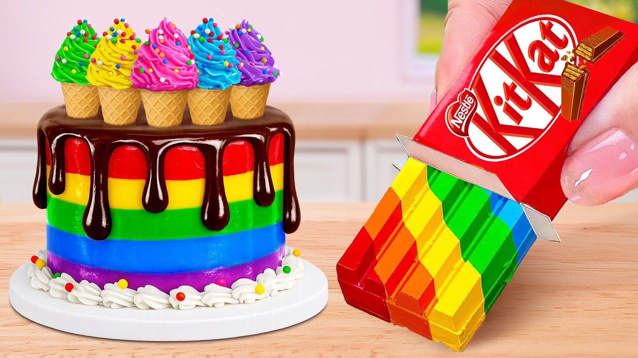 💖Top Amazing Rainbow Cake Decorating🍰Miniature Chocolate Cake & KitKat Bar | Sweet Baking Kitchen