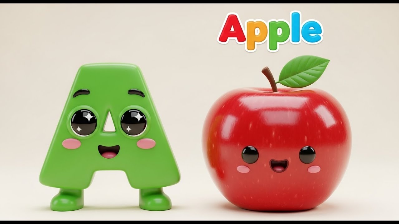 “ABC Fruits Song | Learn A to Z Fruits in 3D Animation | Fun Alphabet Rhymes for Kids”