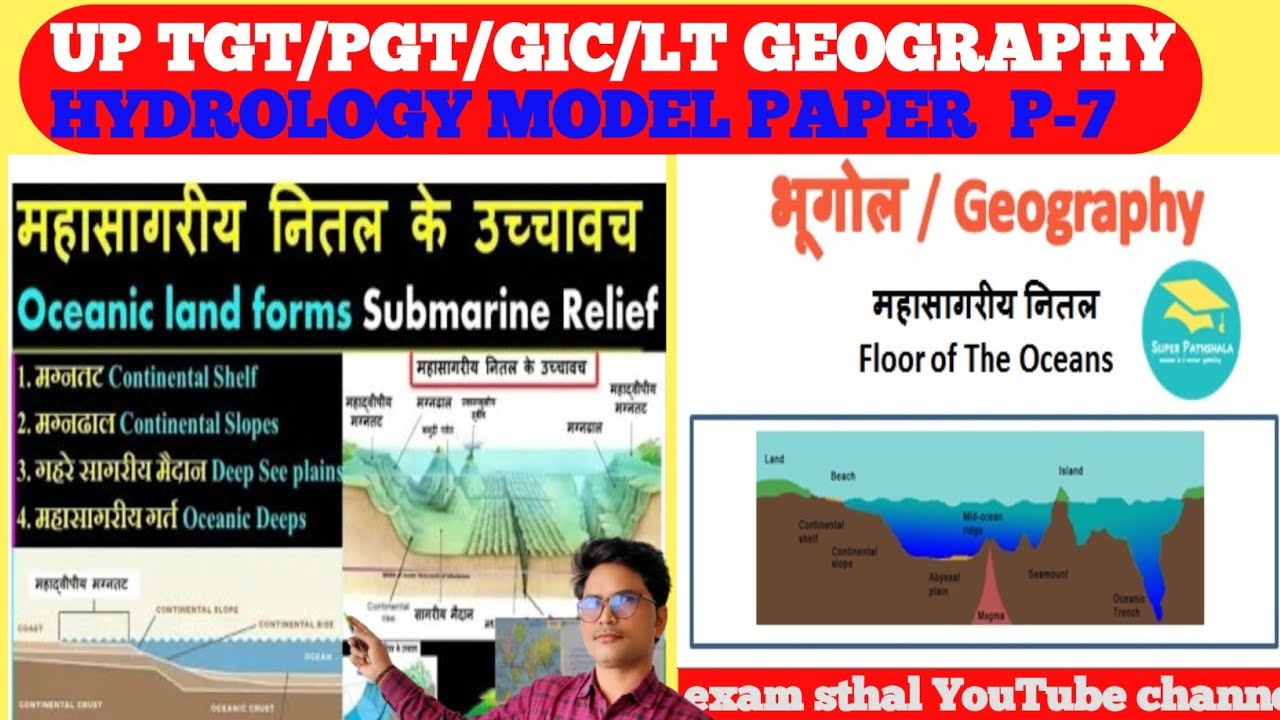 UP TGT PGT  geography paper 2021|Hydrology|Ocean Bottom practice set 7