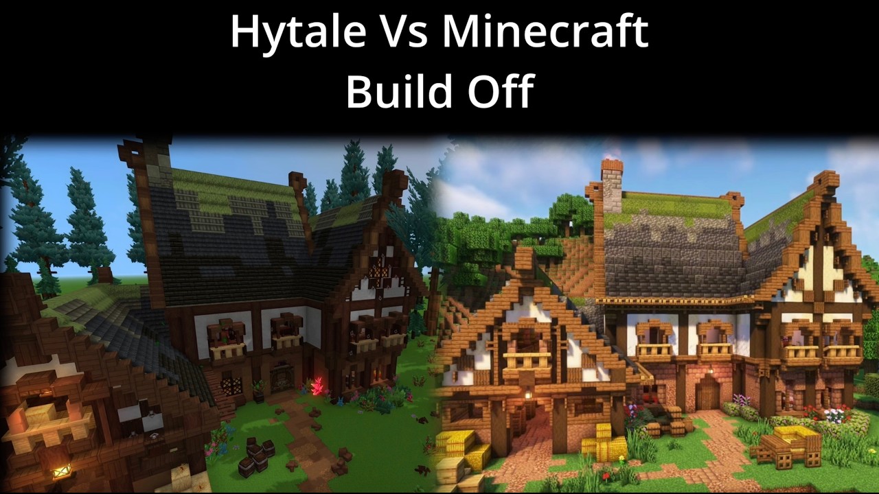 Hytale Vs Minecraft Build Off Ep 1 Tavern