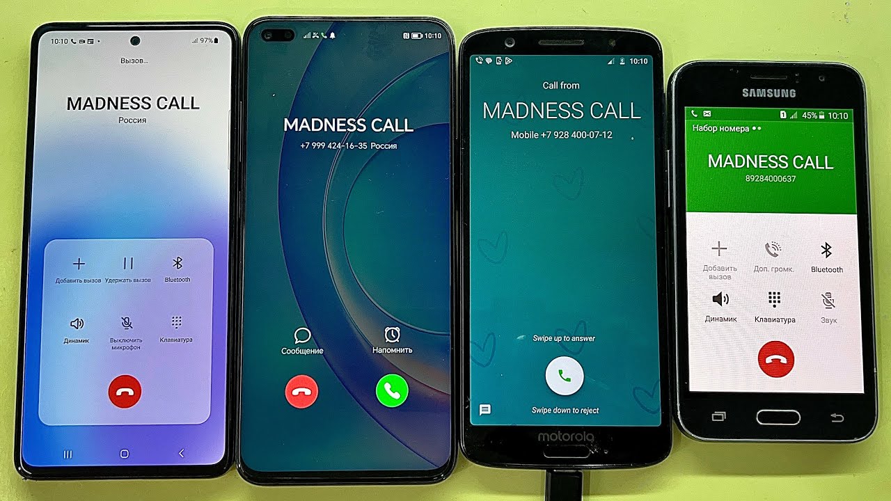 Incoming Call & Outgoing Call Samsung Galaxy A52 Vs Honor 50Lite / Motorola Moto 1S Vs Samsung J1