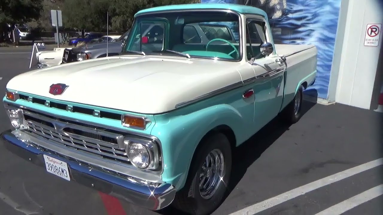 Тест-драйв Ford F100 1966 года в автосалоне Laguna Classic Cars, Лагуна-Бич, Калифорния
