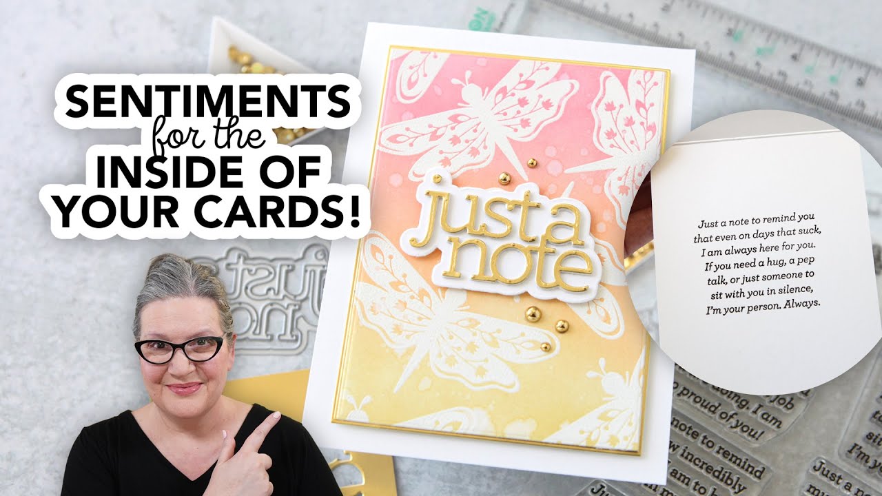 Need sentiment ideas for the INSIDE of cards? Check out these stamps!