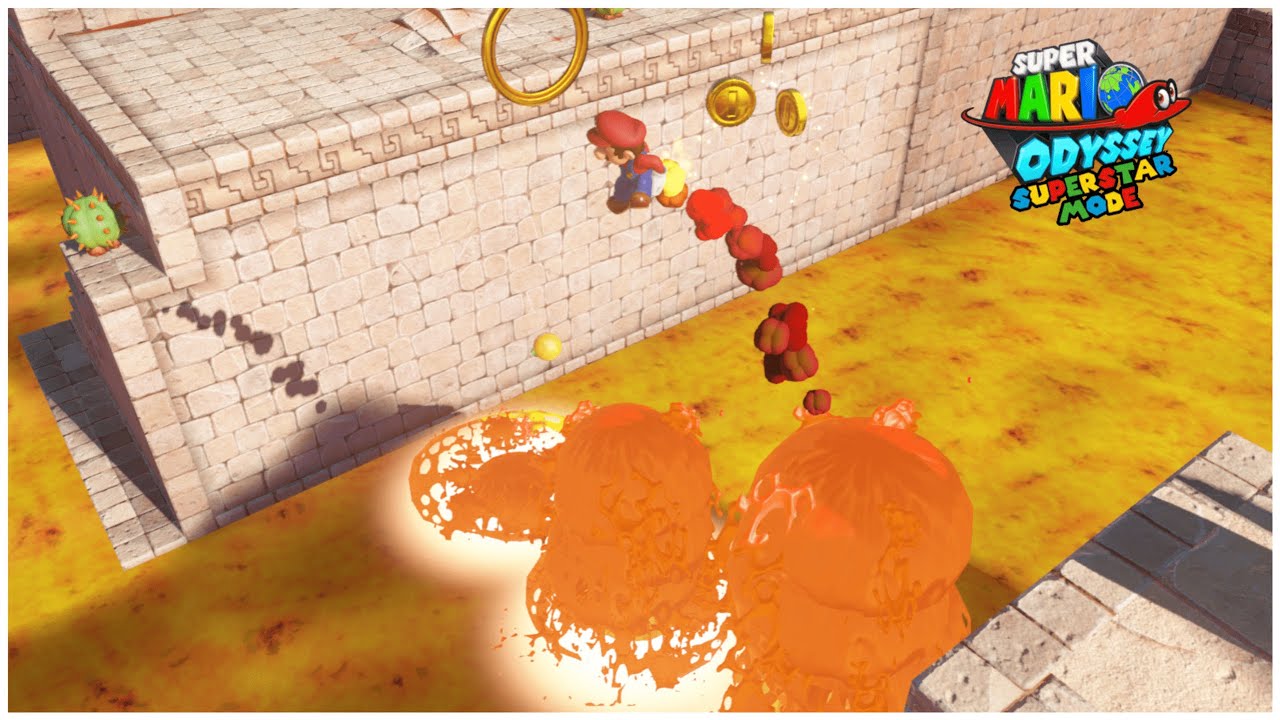 Super Mario Odyssey: Superstar Mode - Sand Kingdom - All Moons & Purple Coins Guide DAMAGELESS*