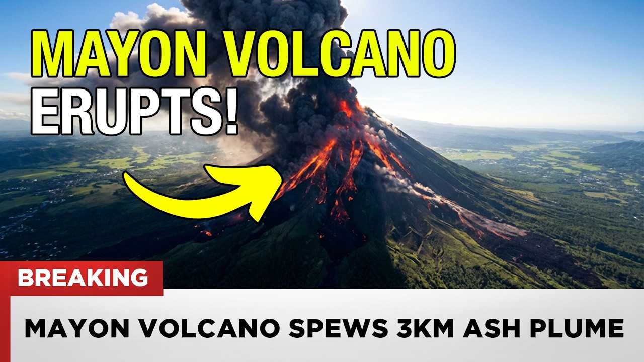Philippines&rsquo; Mayon Volcano Spews 3KM ASH PLUME &mdash; Lava Threat GROWS as 10,000 Evacuate!